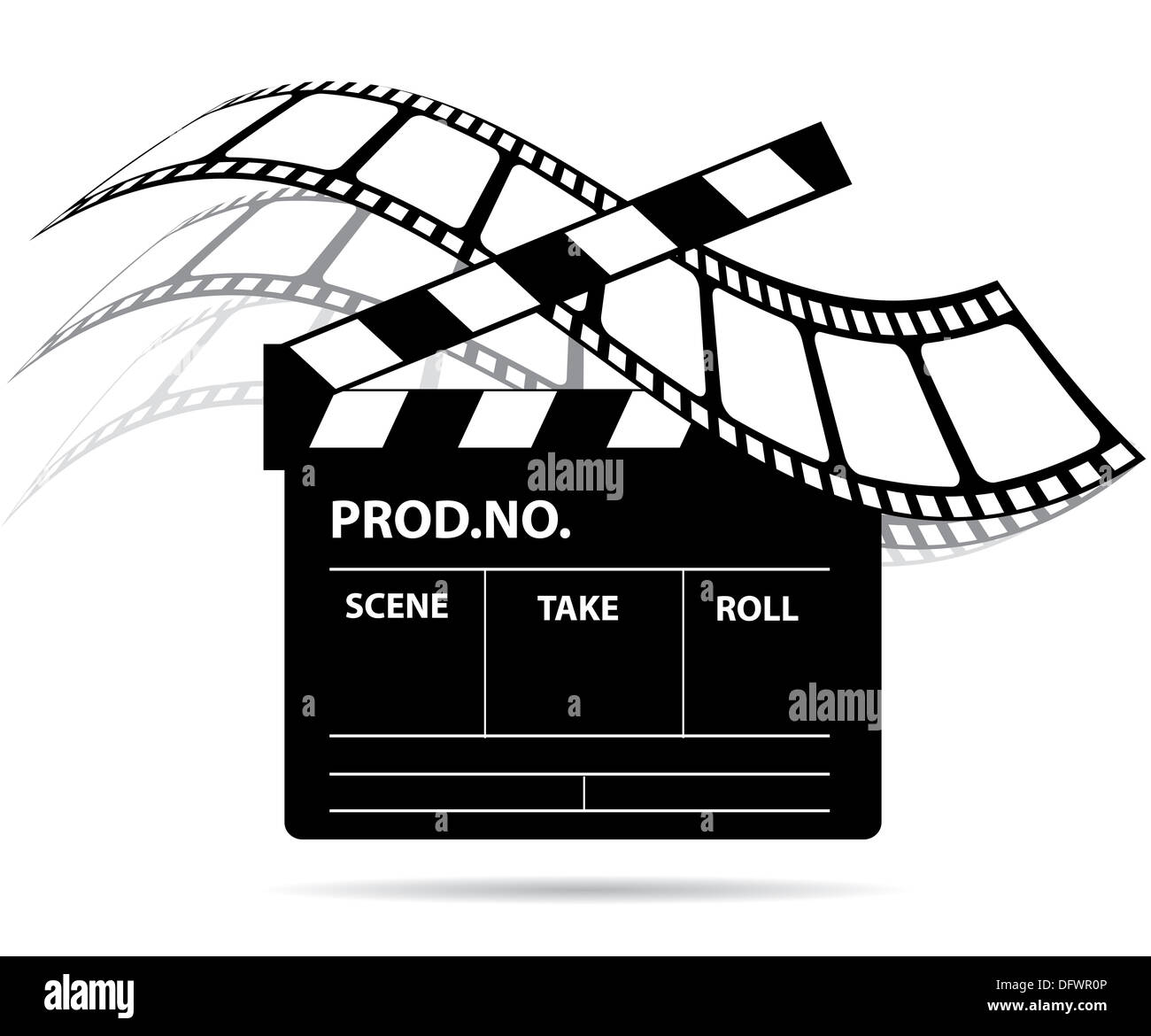 Movie background 35mm film Black and White Stock Photos & Images - Alamy