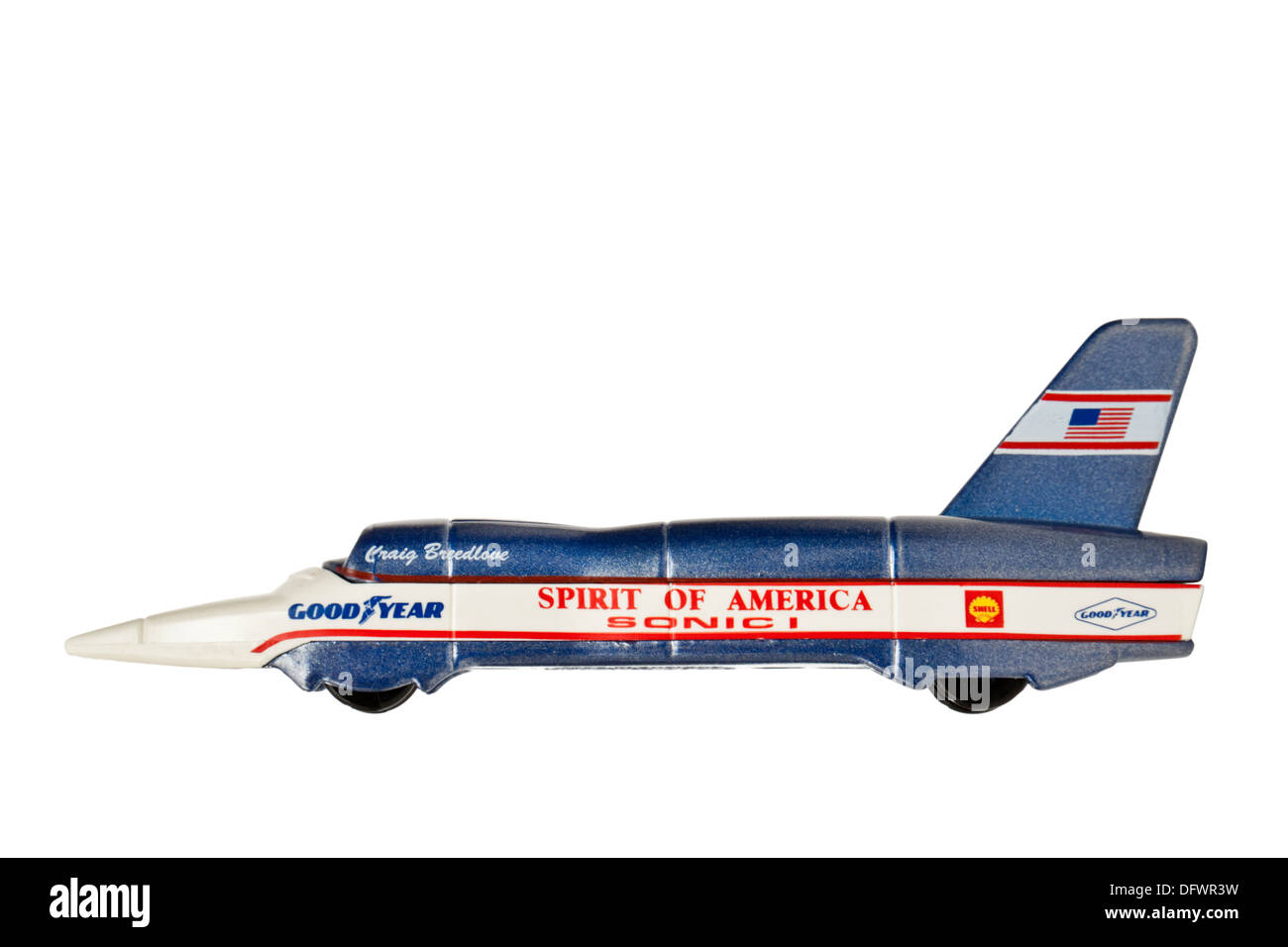 'Spirit of America Sonic 1', the jet powered car used by Craig Breedlove to break the land speed record 4 times in the 1960's Stock Photo