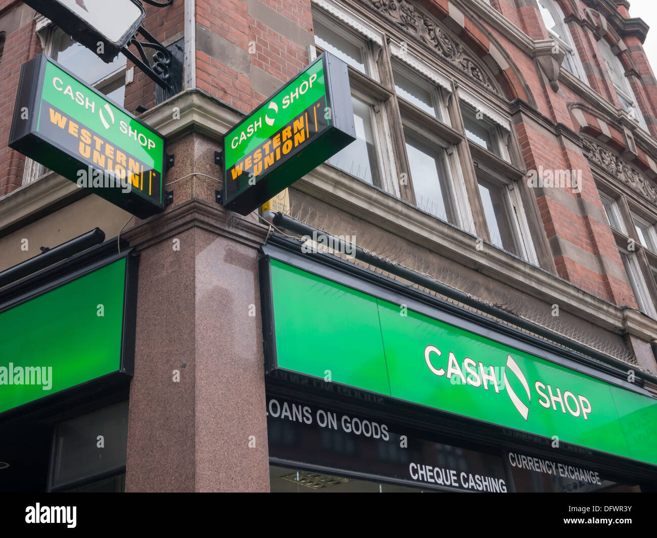 The Cash Shop payday loan, and cheque cashing shop in Nottingham, United Kingdom, UK. Stock Photo