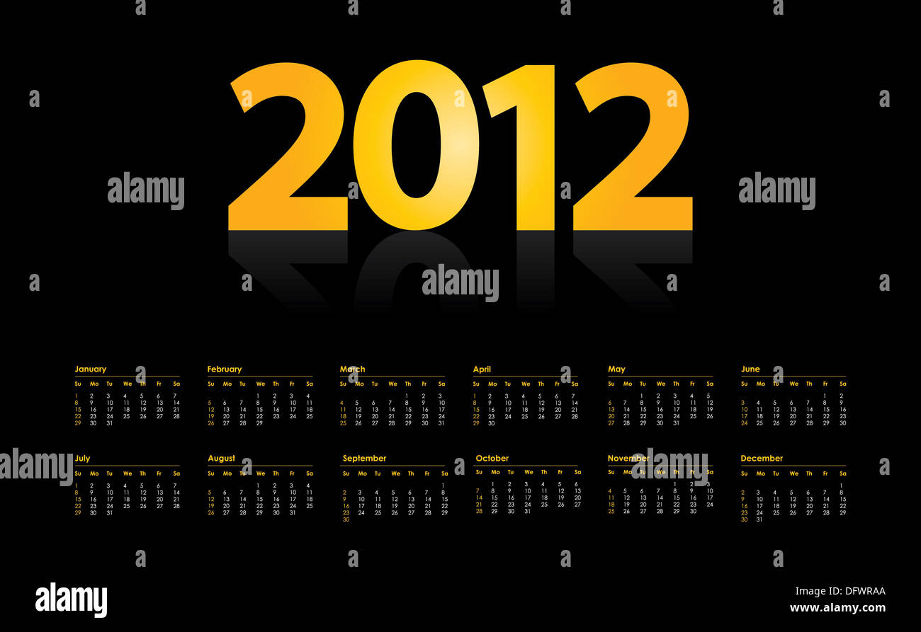 April 2012 Design special calendar design for 2012 Stock Photo - Alamy