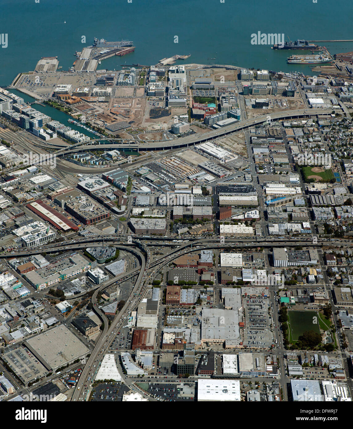 Aerial photograph Mission Bay Showplace Square San Francisco California Stock Photo