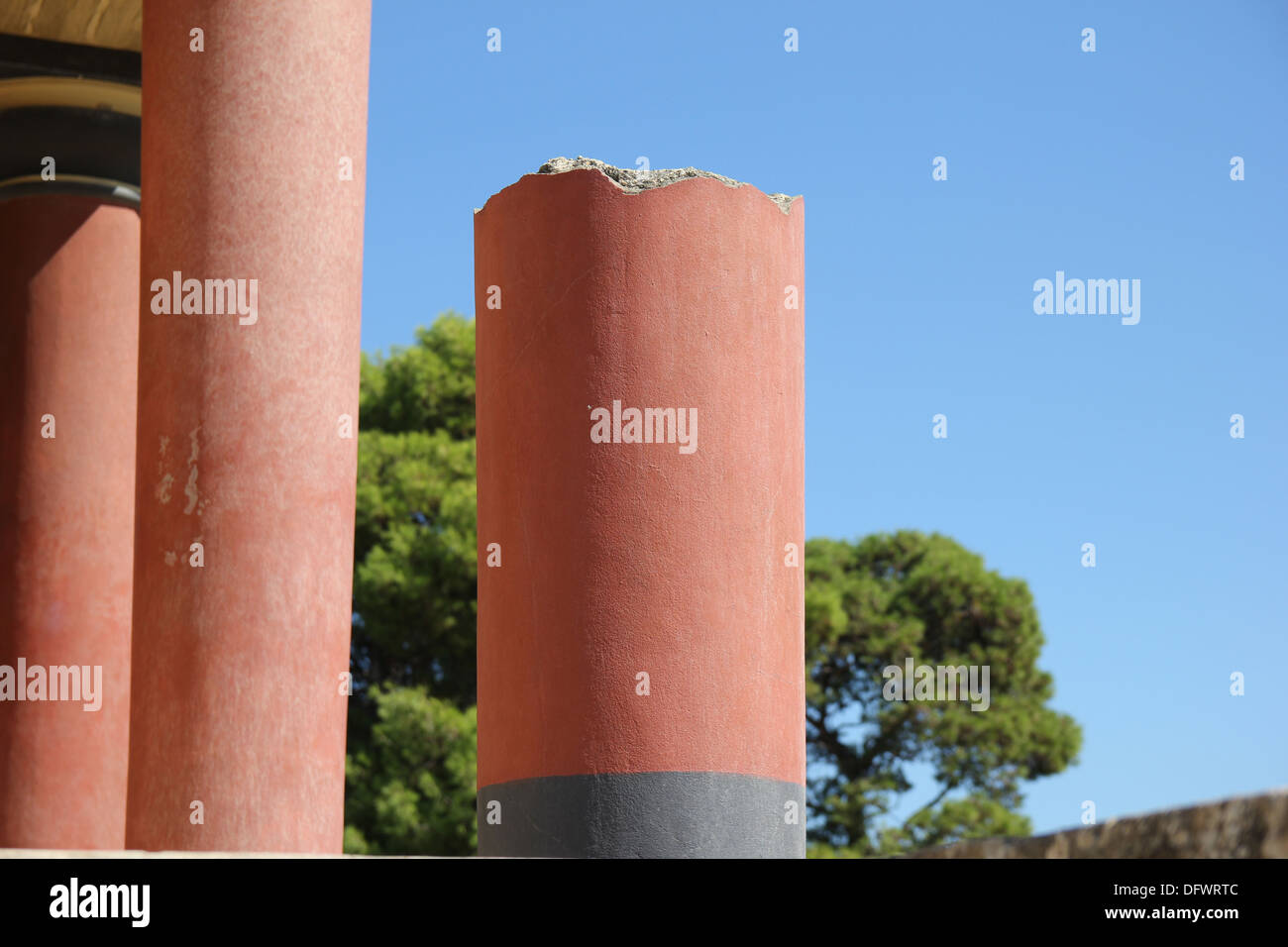 columns of an ancient palace on a background of blue sky Stock Photo ...