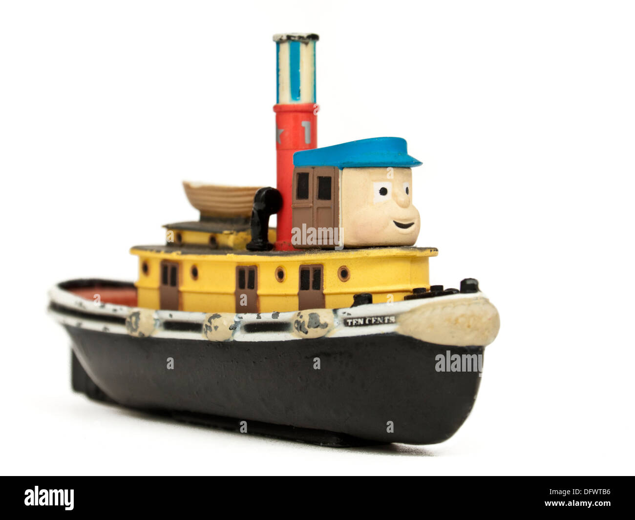 Ertl '10 Cents' diecast tug boat model from the 1988 British children's TV-series 'TUGS' Stock Photo