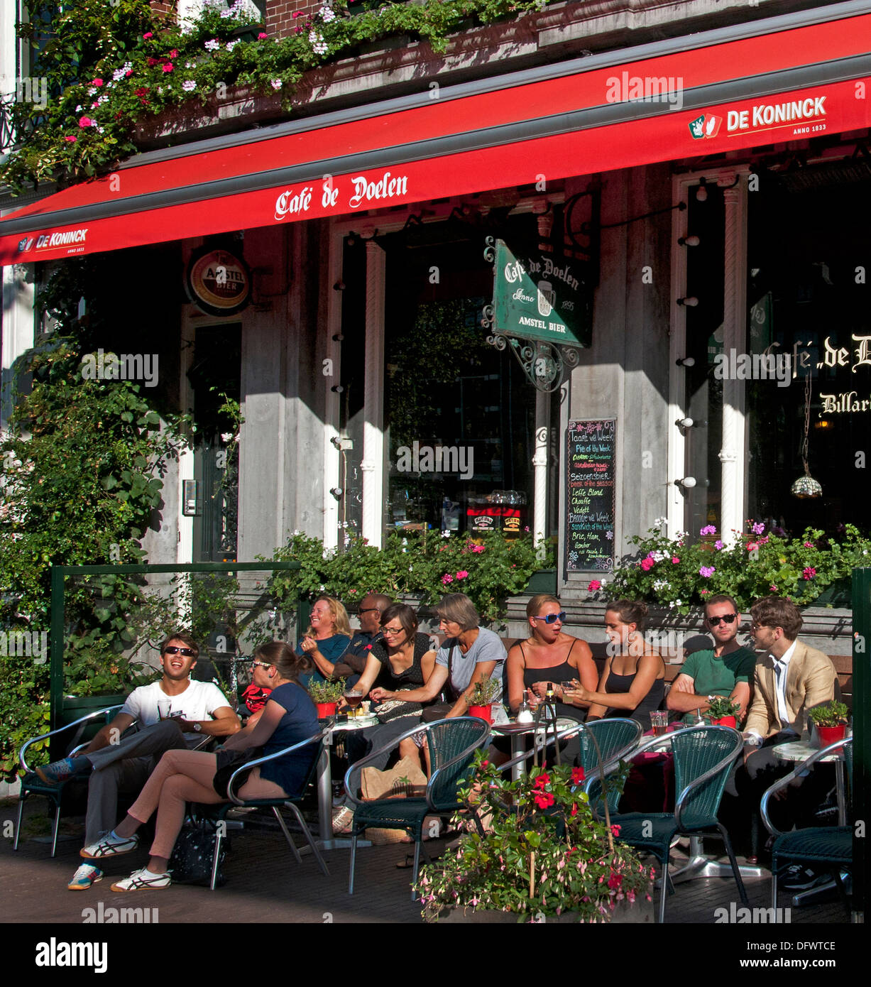 Cafe de Doelen  ( Kloveniersburgwal ) Jordaan Amsterdam The Netherlands Holland Stock Photo
