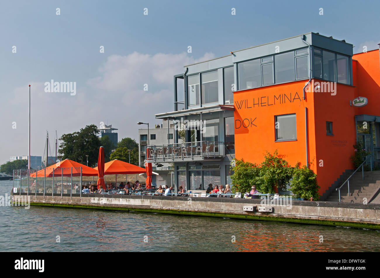 Amsterdam Canal het IJ Noordhollands Zeekanaal Wilhelmina Dok Stock ...