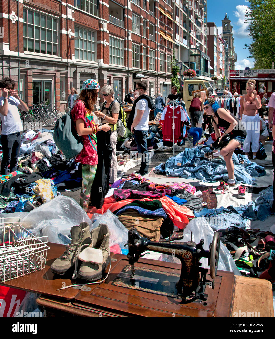 Waterlooplein Flea market Amsterdam Netherlands Stock Photo