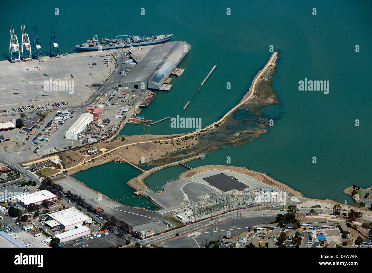 Aerial photograph Heron's Head Park Pier 98 San Francisco California Stock Photo