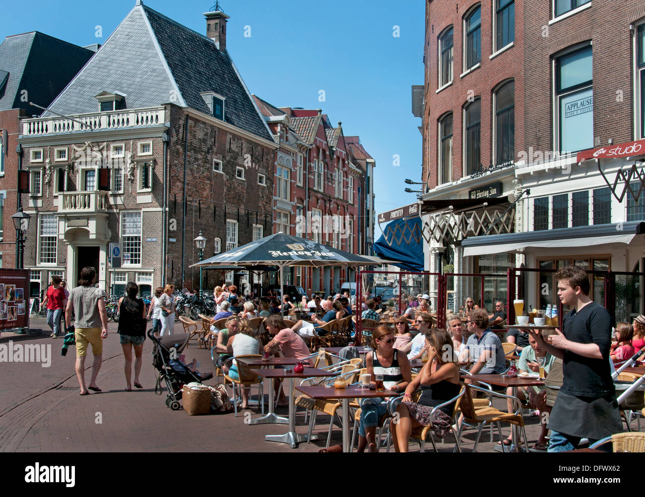 Haarlem Grote Markt Netherlands Holland Town Stock Photo