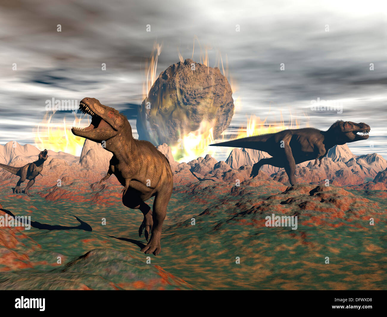 All Carnivore Dinosaurs escaping the METEOR CRASH! - Jurassic
