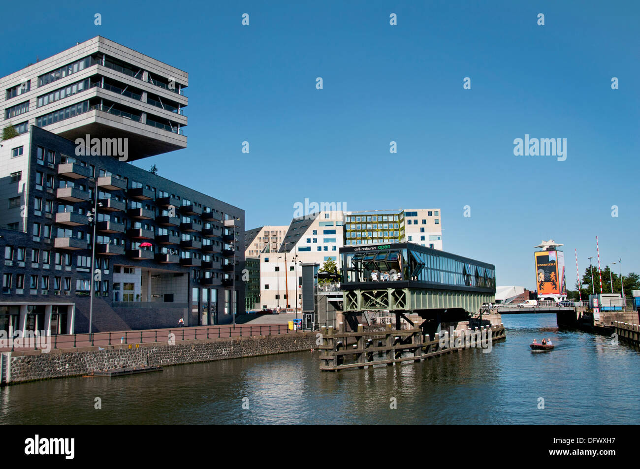 Amsterdam Canal Boat Cafe Stock Photos &amp; Amsterdam Canal ...