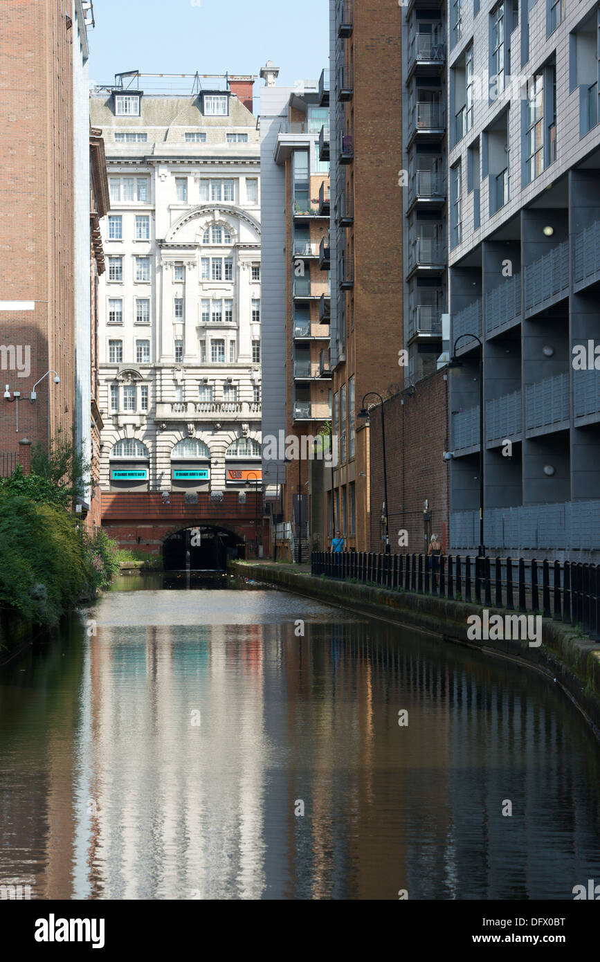 Bridgewater Canal looking towards Oxford Street, Manchester. Stock Photo