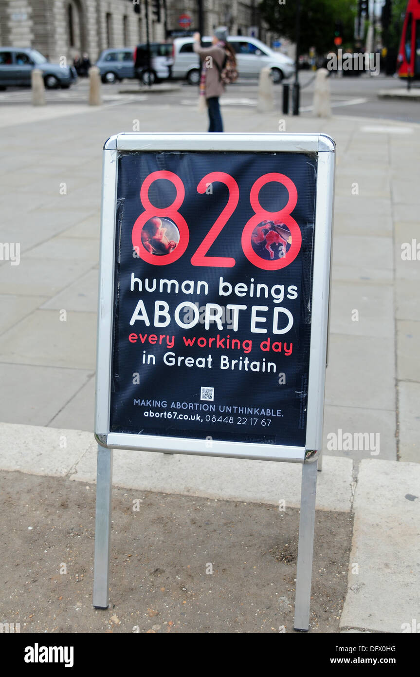 London UK, 9th Oct 2013 : Hidden truth 828 human beings aborted in UK evey working day . See Li / Alamy, Live News Stock Photo