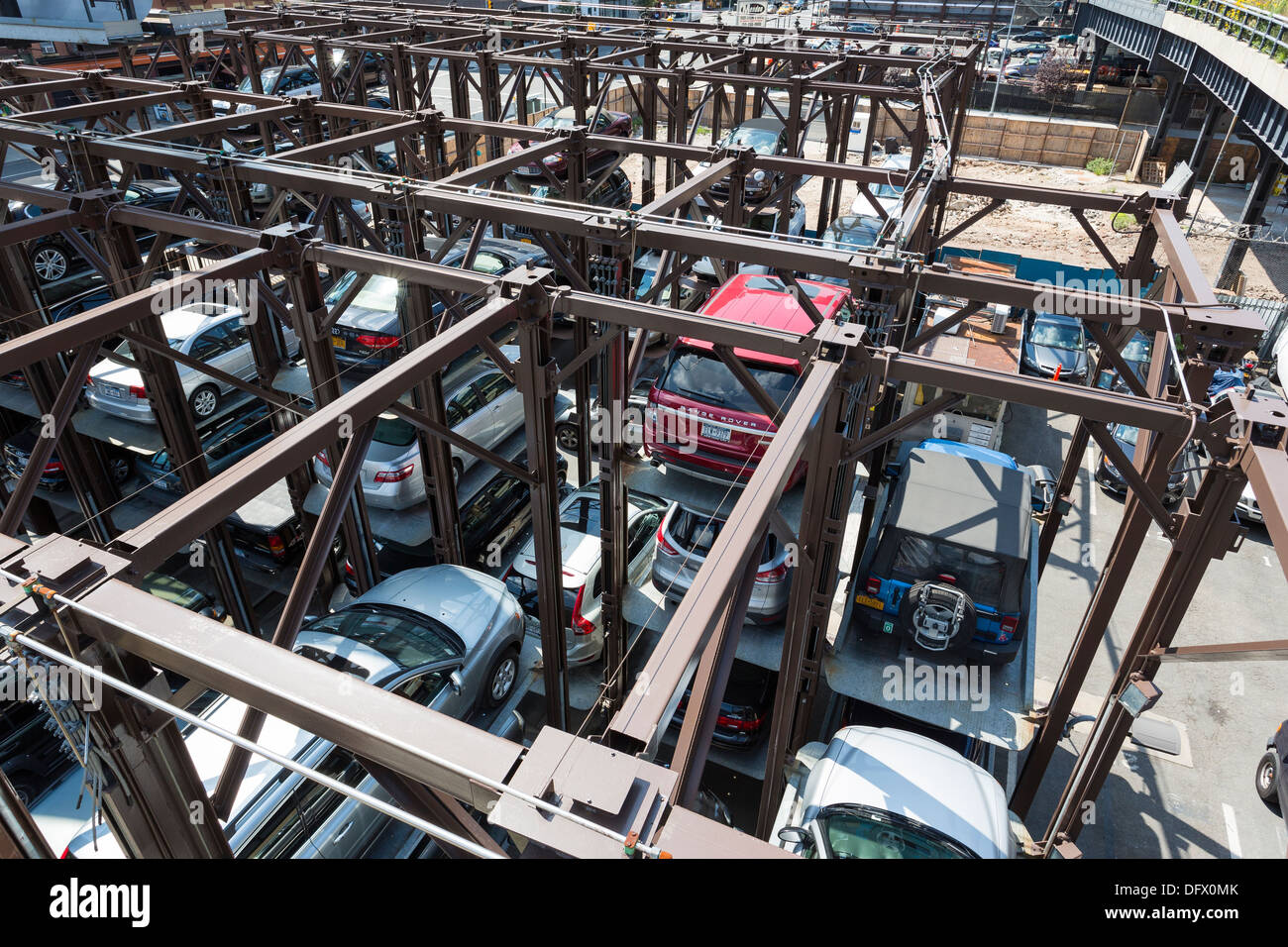 Multi level parking in the New York City Stock Photo