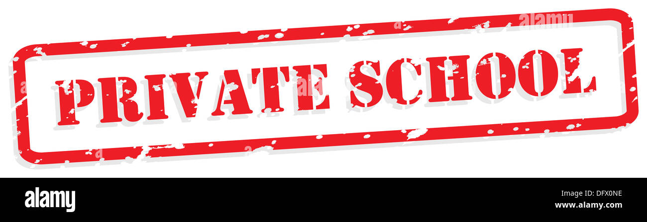 Private school red rubber stamp in vector format Stock Photo - Alamy
