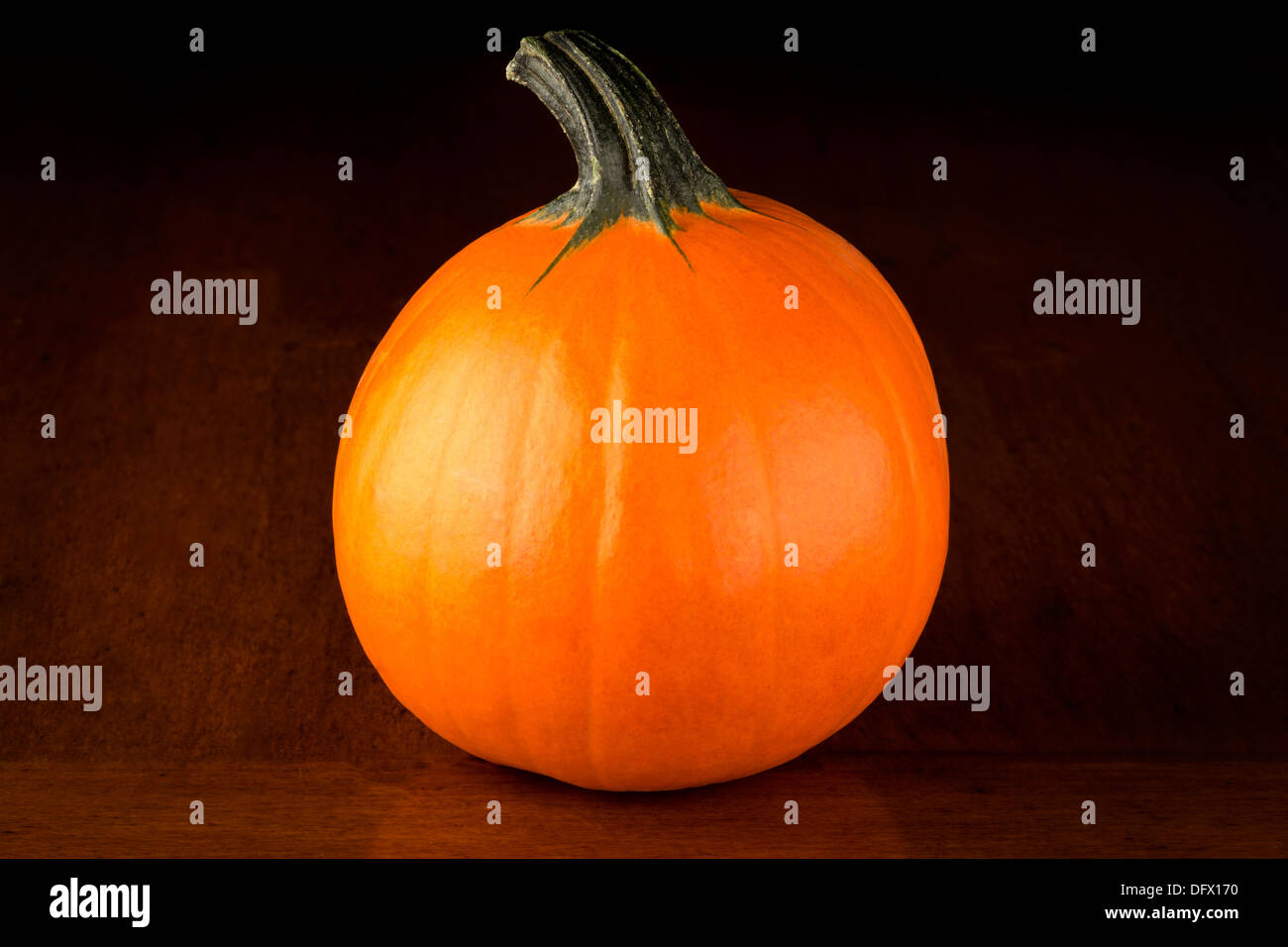 Small pumpkin on table Stock Photo