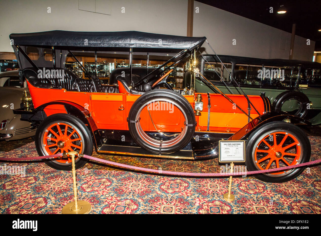 1911 Pope Hartford 7 Passenger Touring at the Nethercutt Museum in Sylmar California Stock Photo