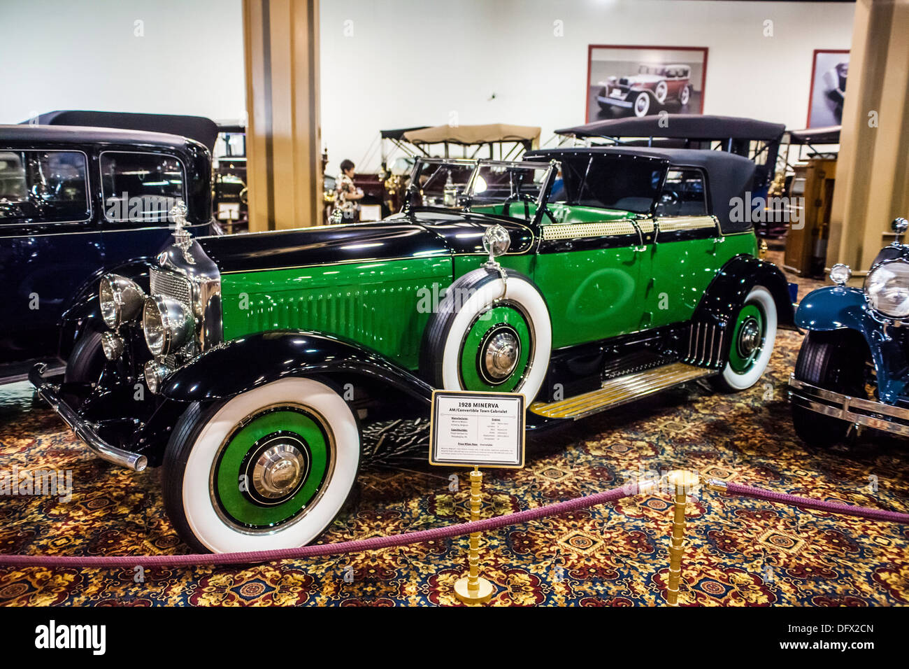 A 1928 Minerva AM Convertible Town Cabriolet at the Nethercutt Collection in Sylmar California Stock Photo
