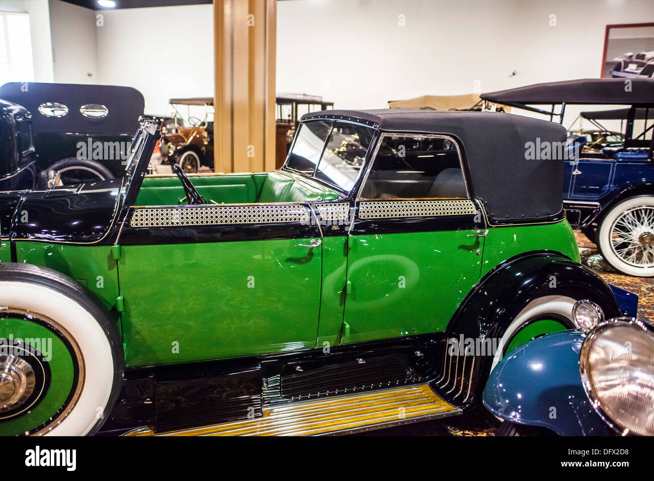 A 1928 Minerva AM Conertible Town Cabriolet at the Nethercutt Collection in Sylmar California Stock Photo