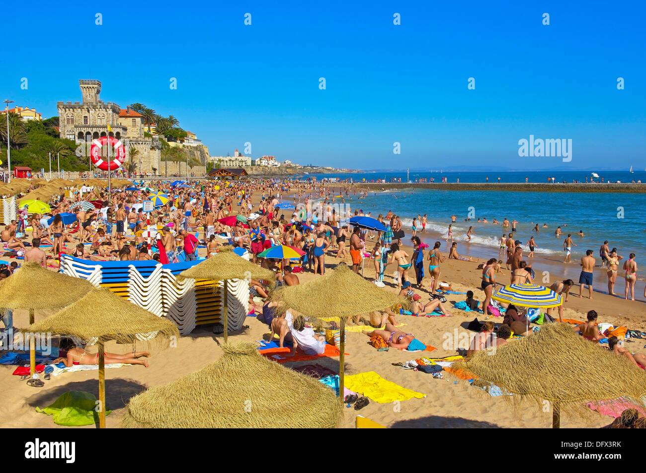 Estoril, Forte da Cruz, Tamariz beach, Lisbon coast, Portugal, Europe. Stock Photo