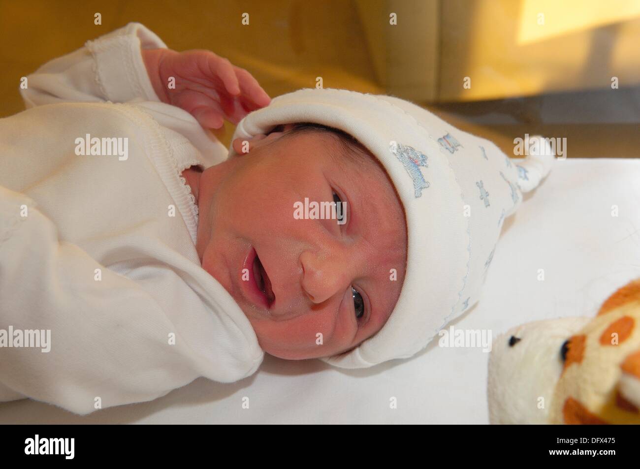 Newborn Baby Boy At Hospital Nursery 1 Day Old Stock Photo Alamy Newborn Baby Boy At Hospital Nursery 1 Day Old Stock Photo Alamy