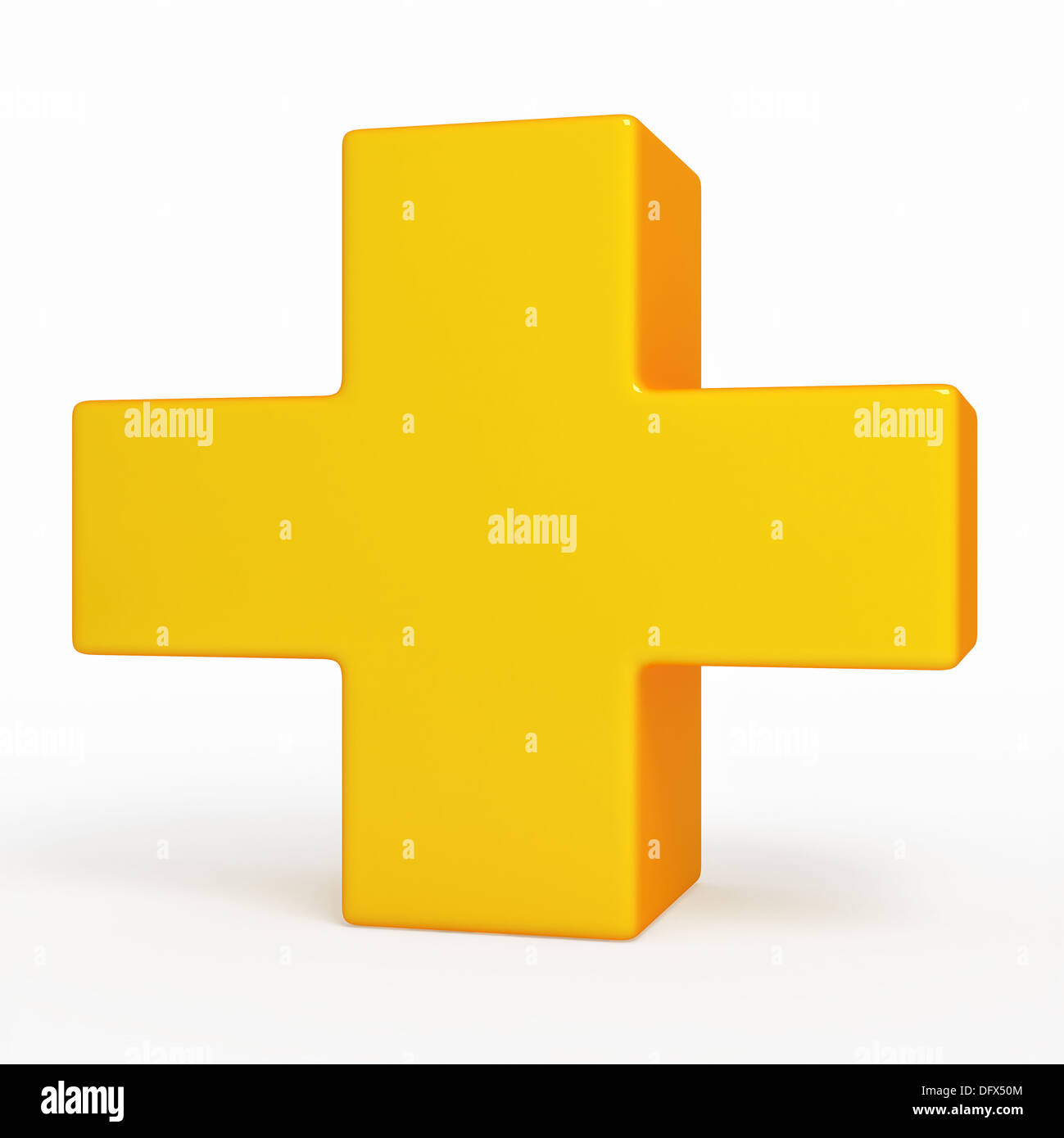 Yelow cross. Medical symbol Stock Photo Alamy