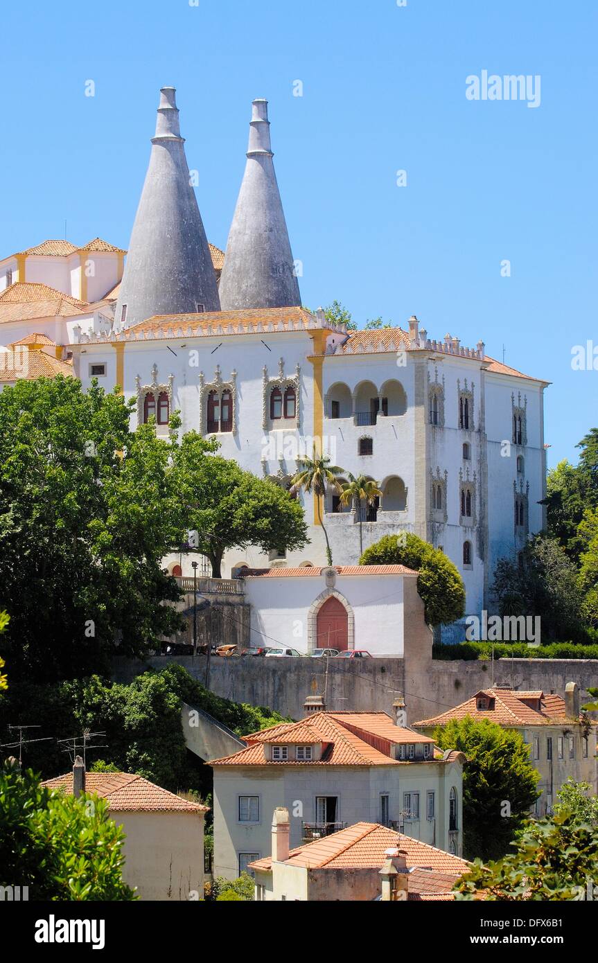 Sintra National Palace, Sintra, Portugal Stock Photo Alamy
