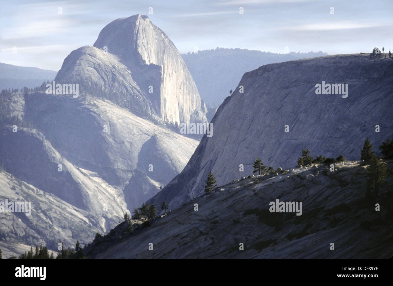 Half Dome taken from Olmstead Point. Granite. Exfoliation of dome
