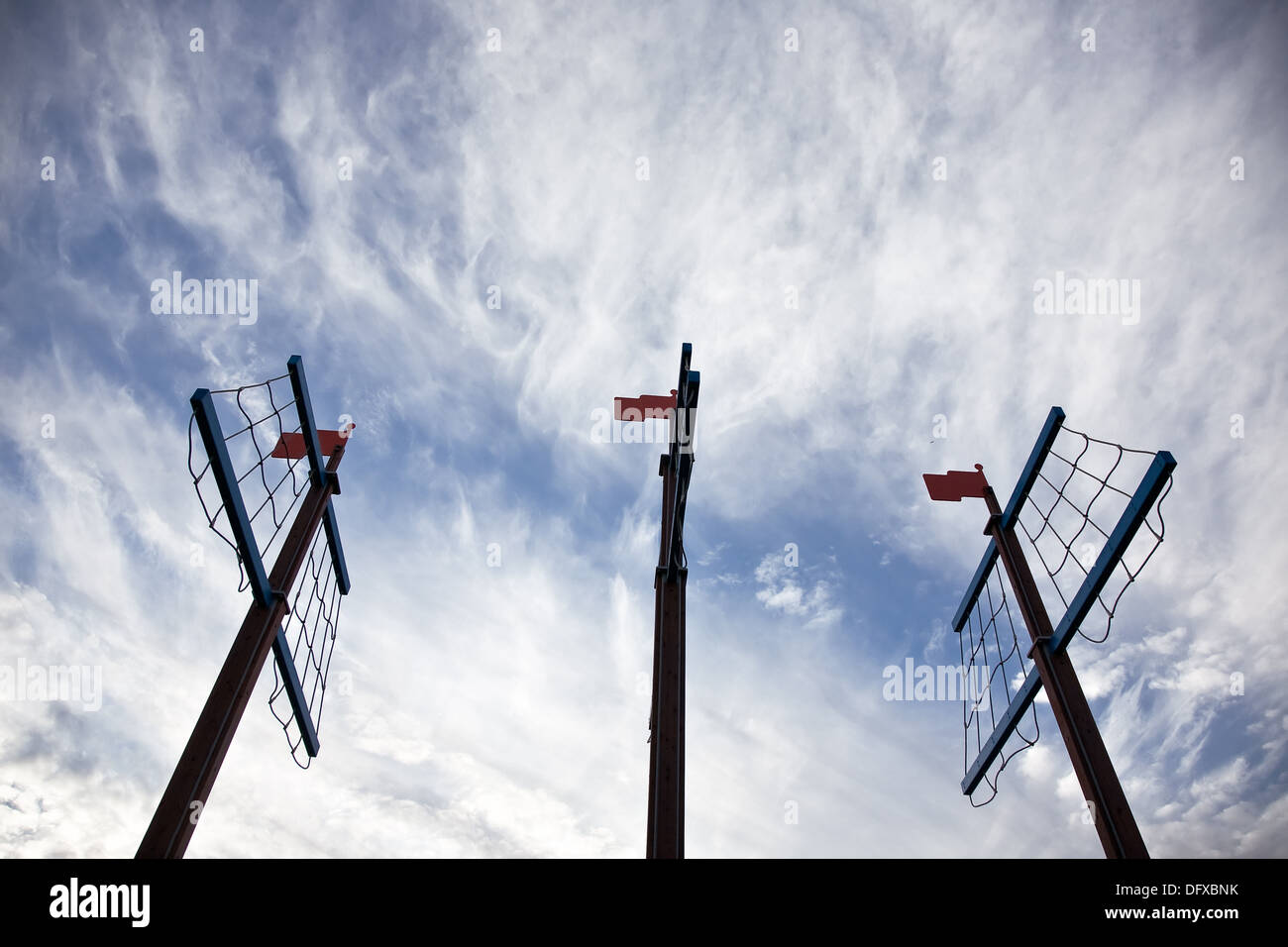 Three boat poles Stock Photo Alamy