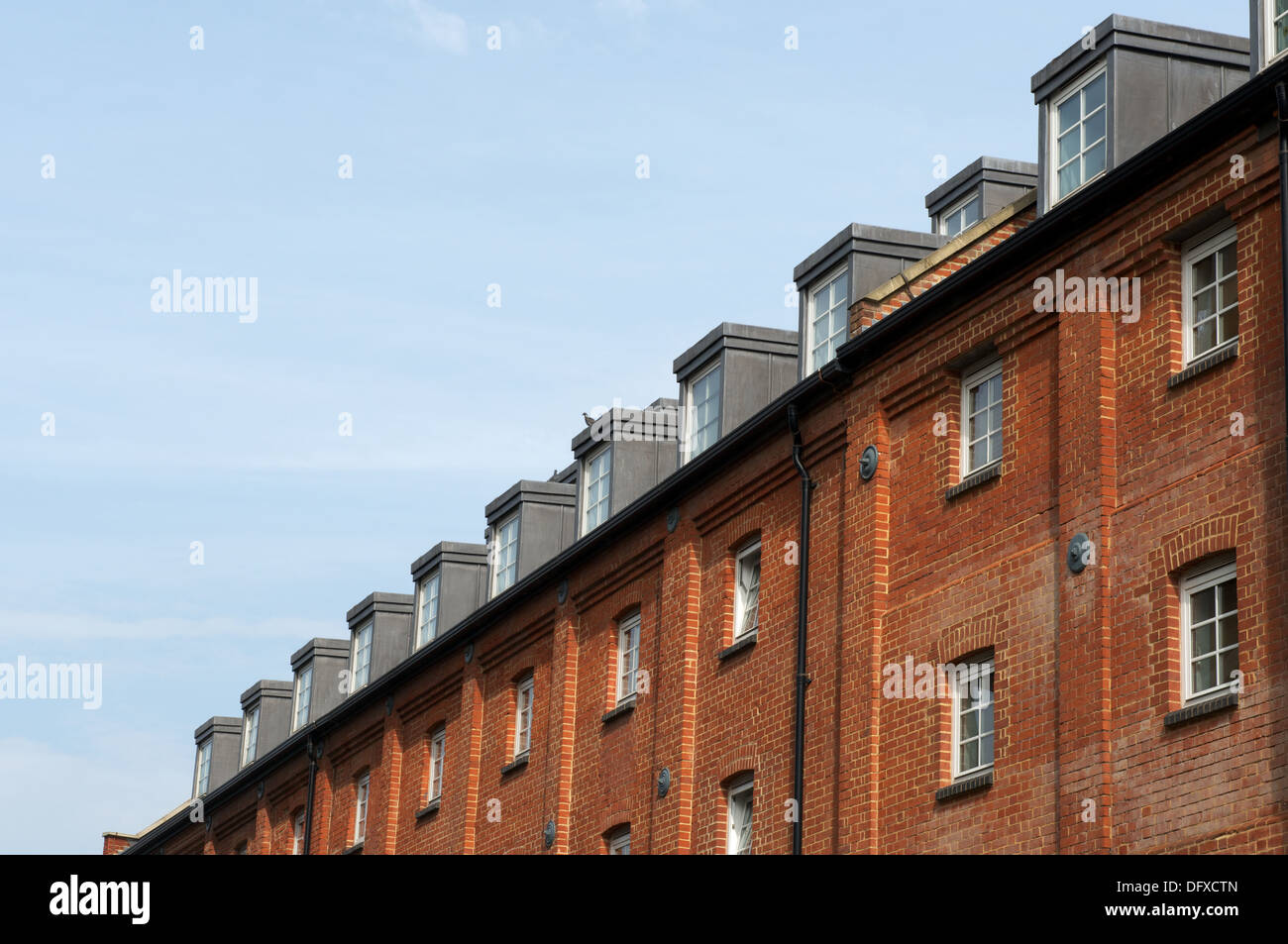 Waterfront warehouse now used for residential apartments Stock Photo