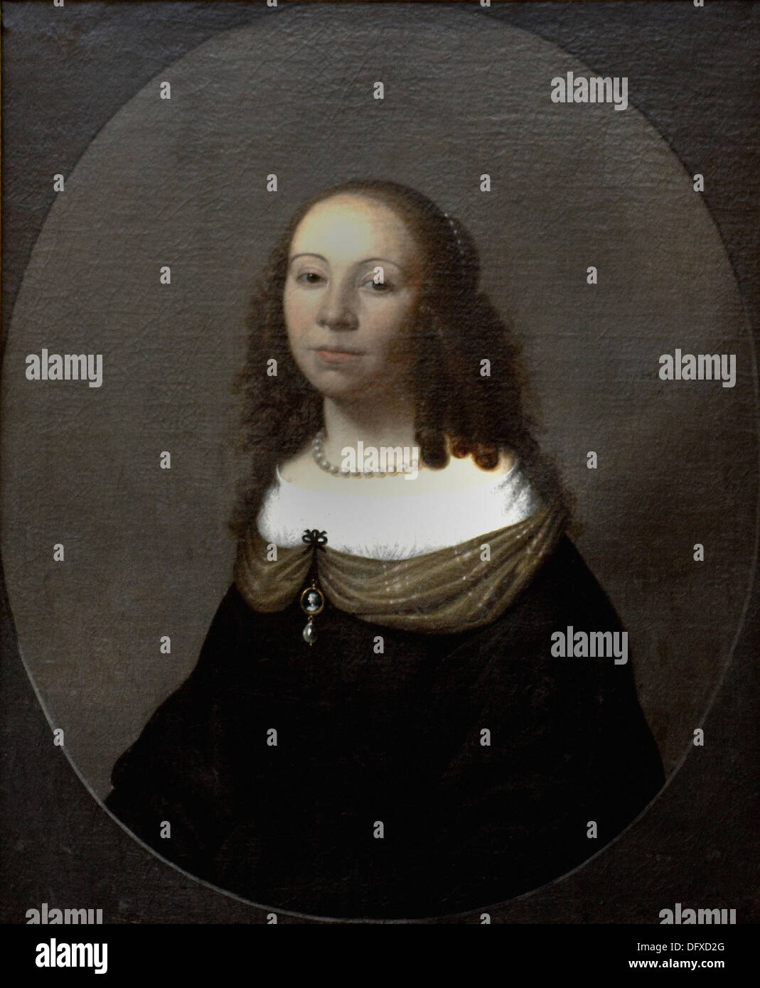 Harmen de BYE - Portrait of a lady - 1653 - Museum of Fine Arts - Budapest, Hungary. Stock Photo
