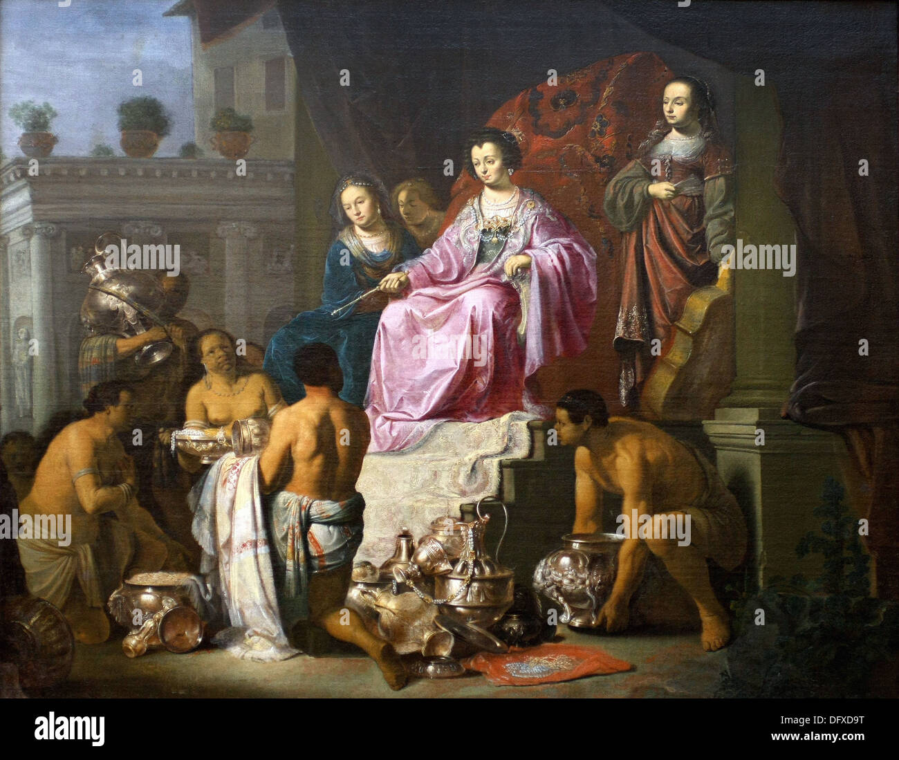 Willem de POORTER - Allegory of colonial power - 1638 - Museum of Fine Arts - Budapest, Hungary. Stock Photo