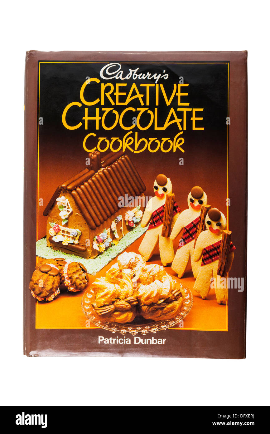 A Cadbury's Creative Chocolate cookbook book on a white background Stock Photo