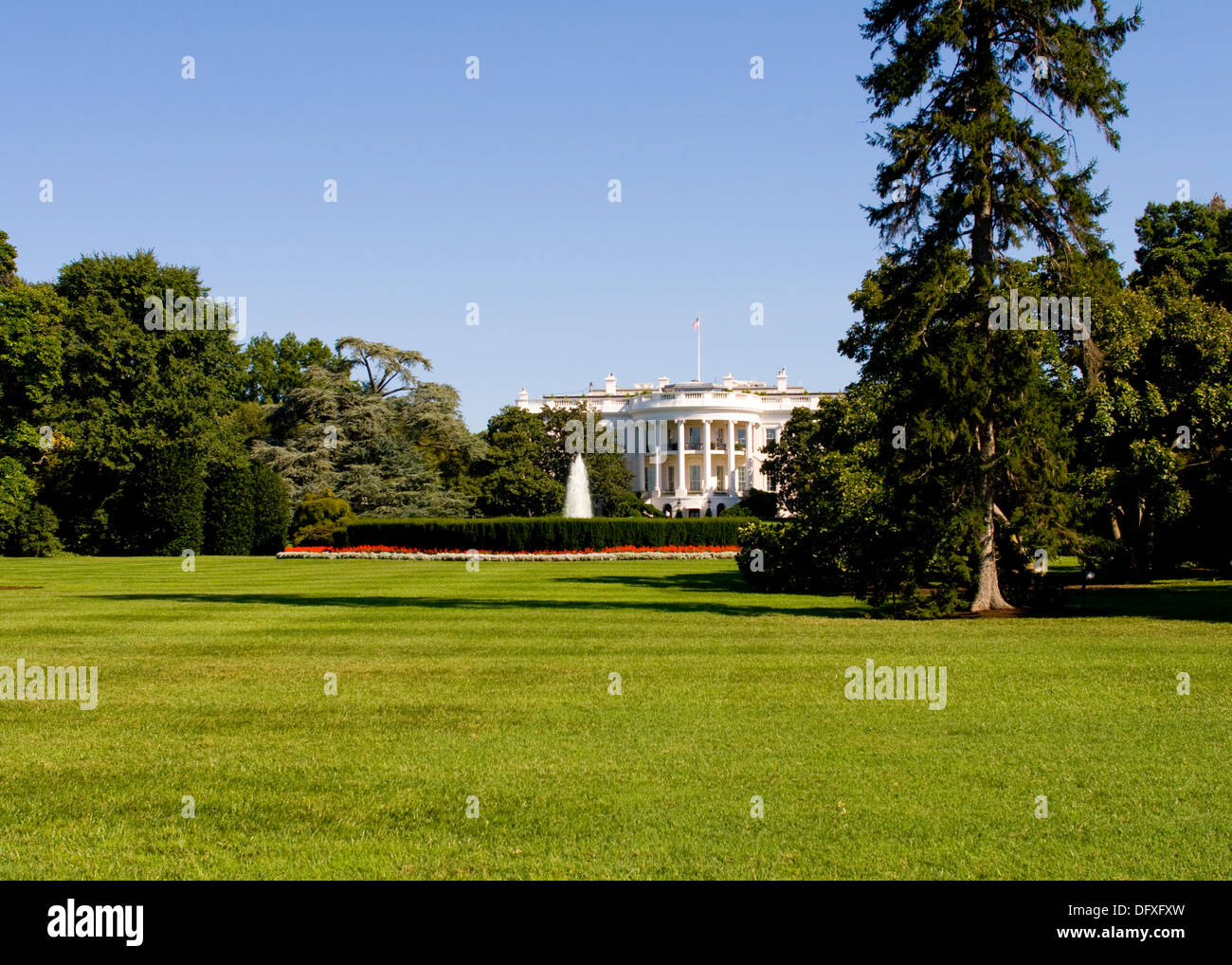 The White House south portico Stock Photo
