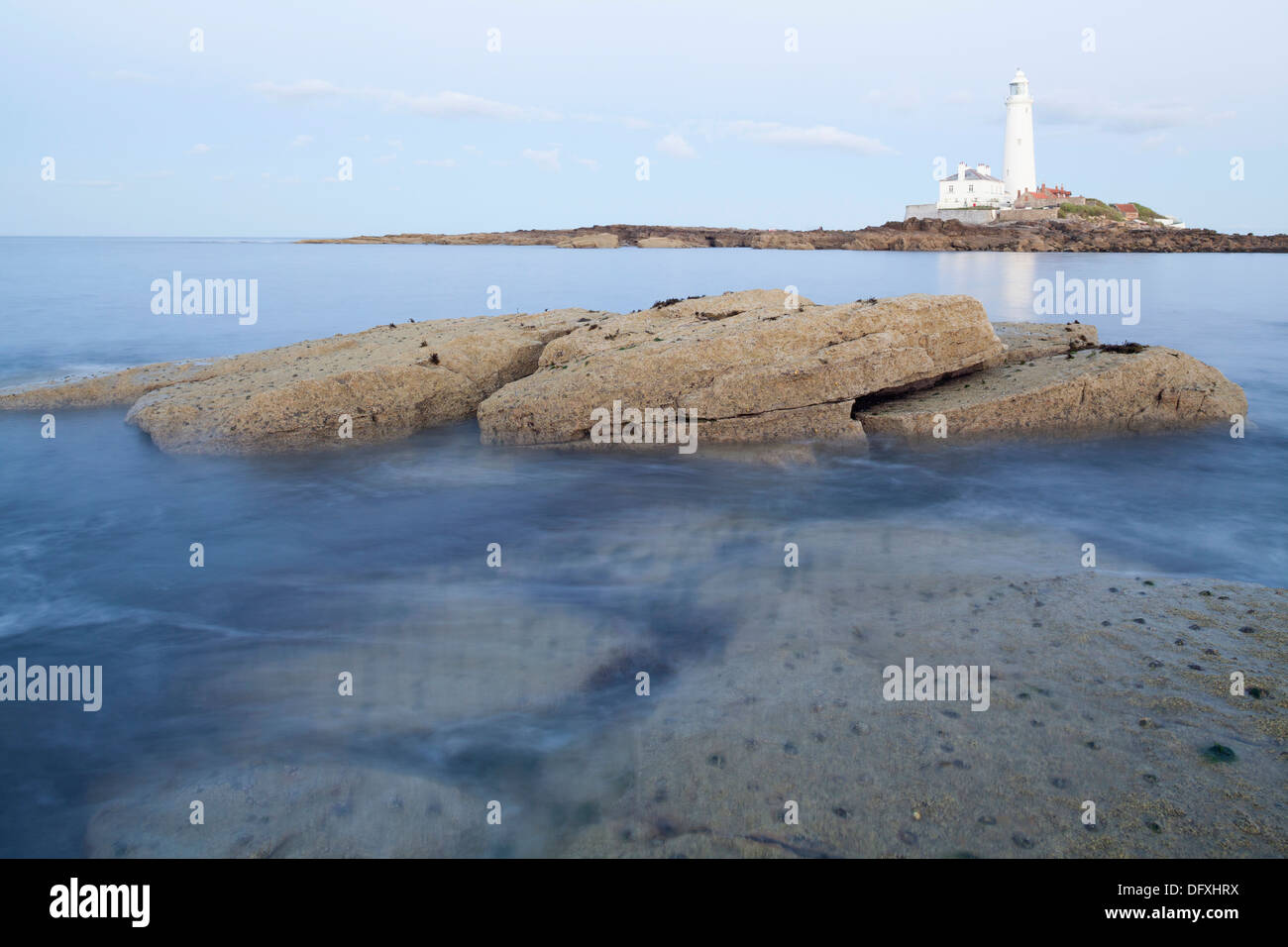 St Mary's Lighthouse, Whitley Bay Stock Photo