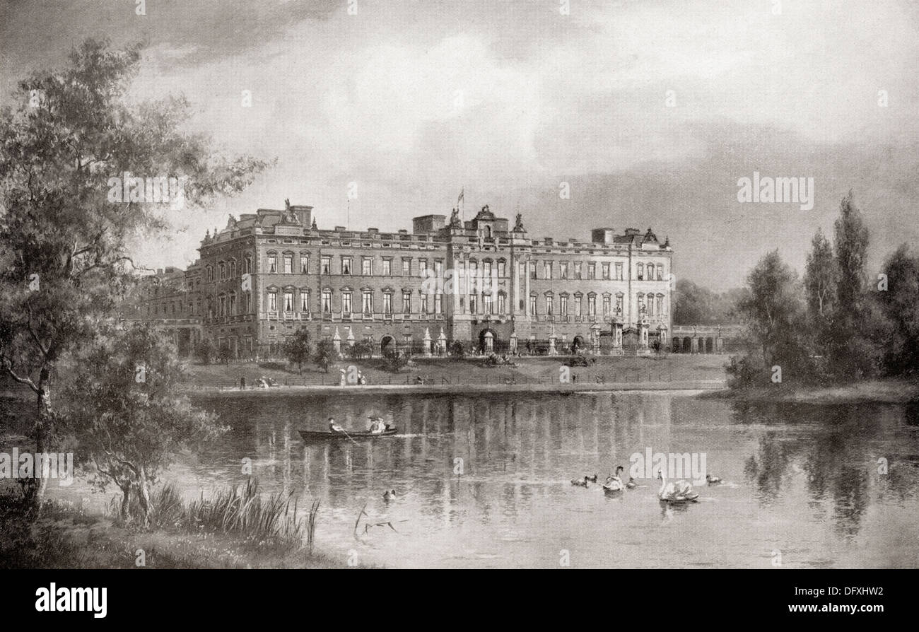 Buckingham Palace, London, England, in the 19th century Stock Photo