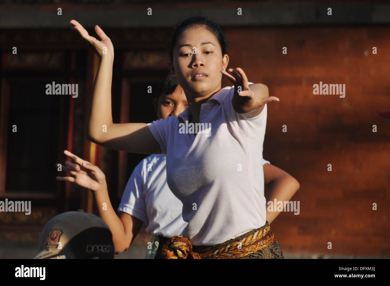 Ubud (Bali, Indonesia) a traditional Balinese dance lesson Stock Photo