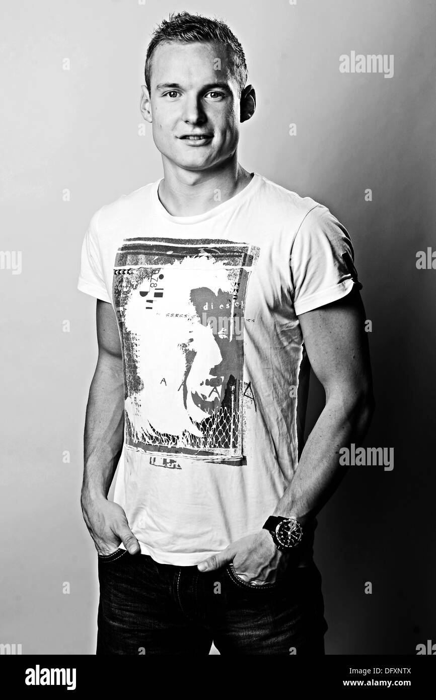 Photo call with soccer player Sebastian Rode at the Lindner Hotel in ...