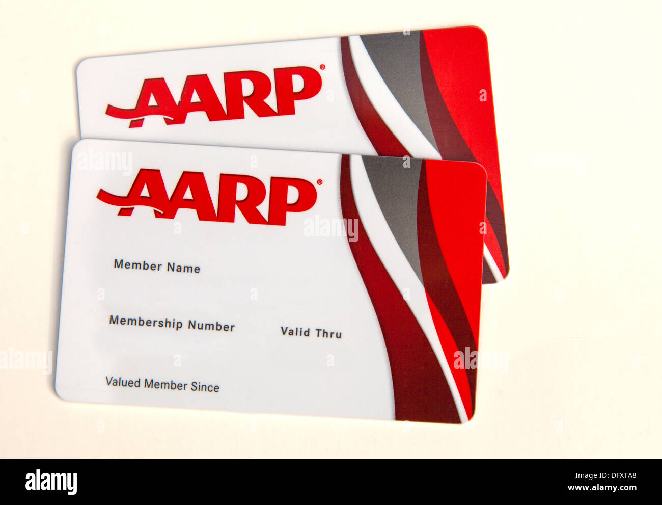 AARP membership cards Stock Photo