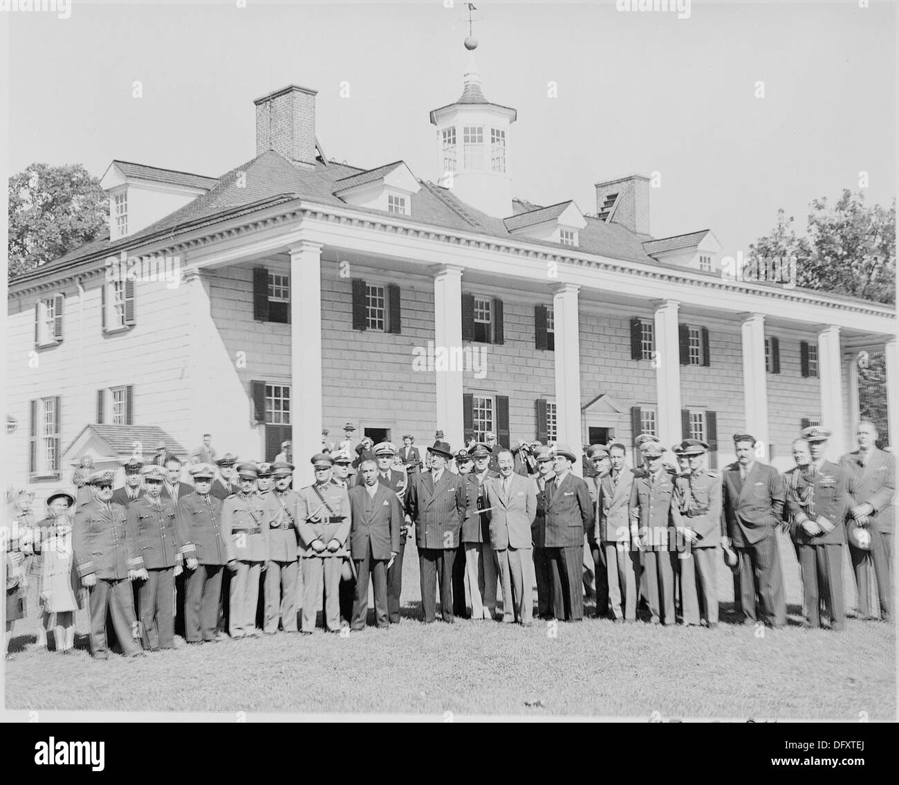 President Juan Antonio Rios of Chile is photographed with military ...