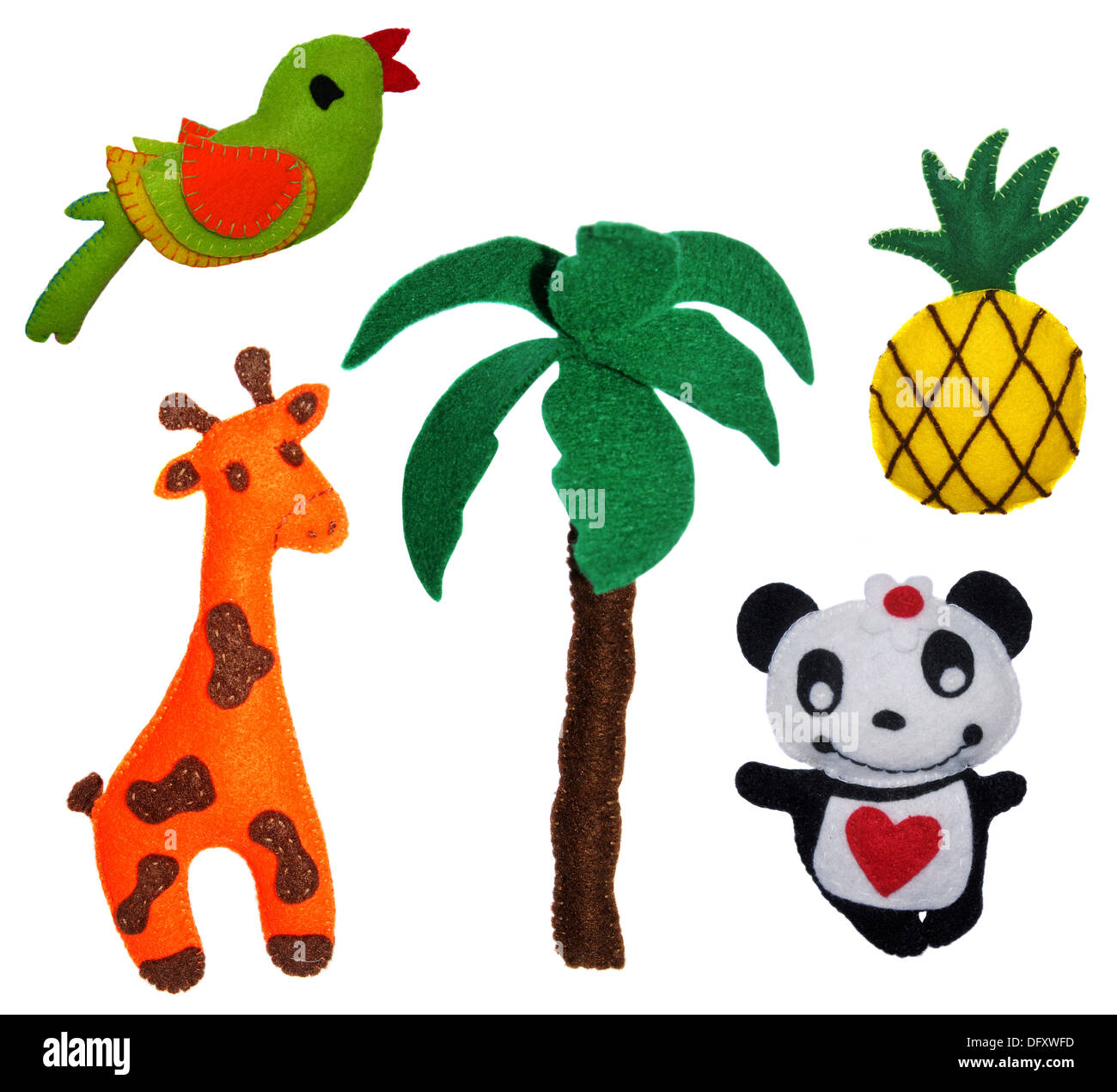 5 Felt toys animals Stock Photo Alamy