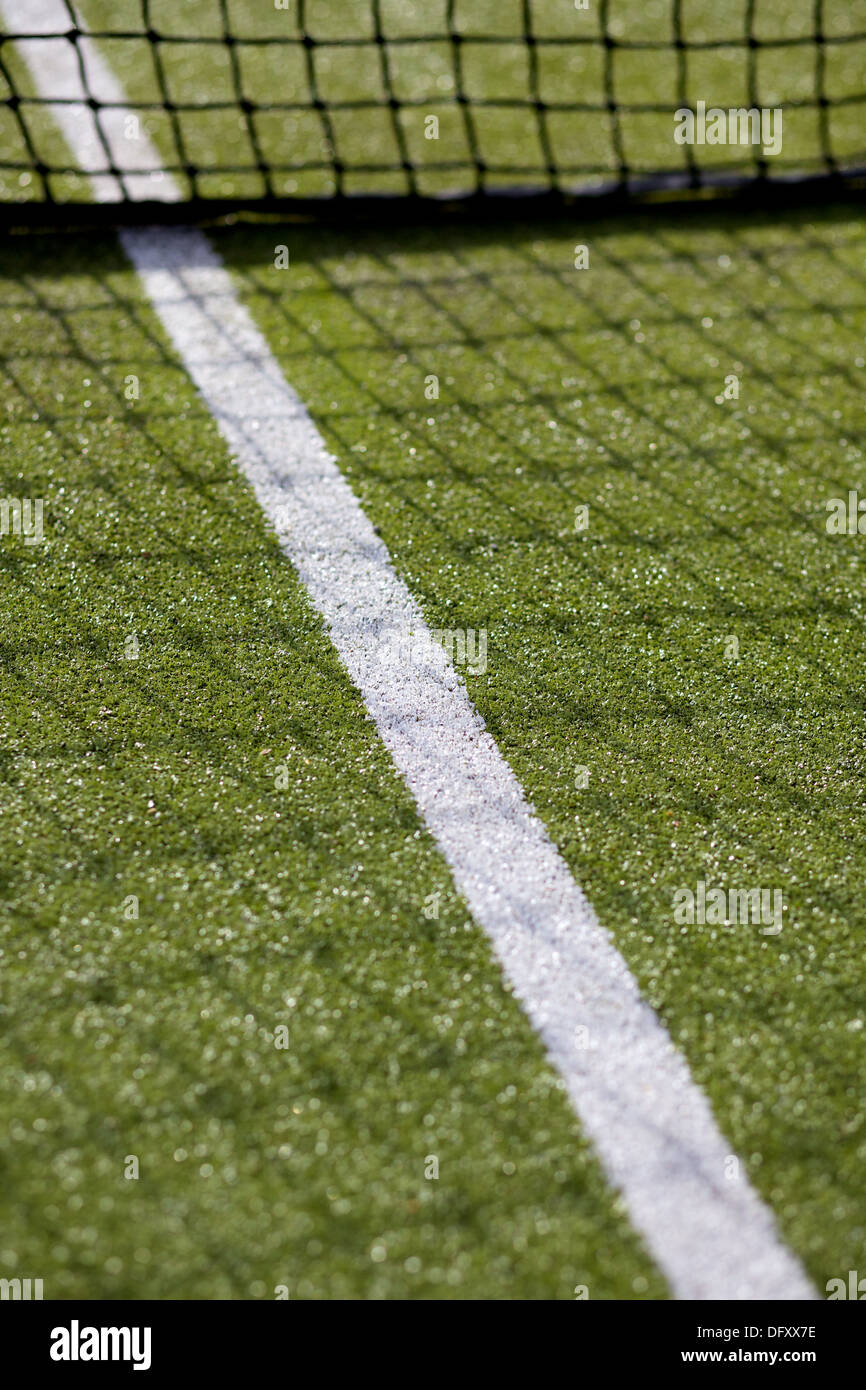 white lines on a tennis court Stock Photo Alamy