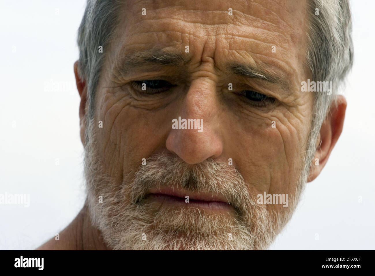 Close Up Of About 63 Years Old Man Stock Photo Alamy