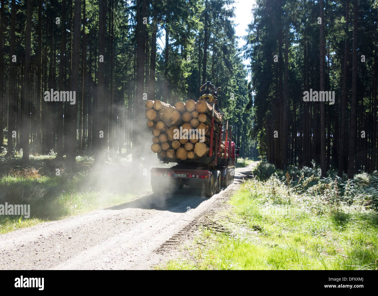 Logging Lorry Stock Photo