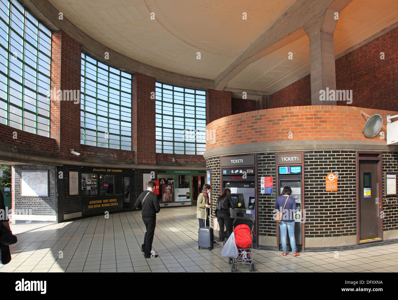 The ticket hall interior at Chiswick Park Underground station in West