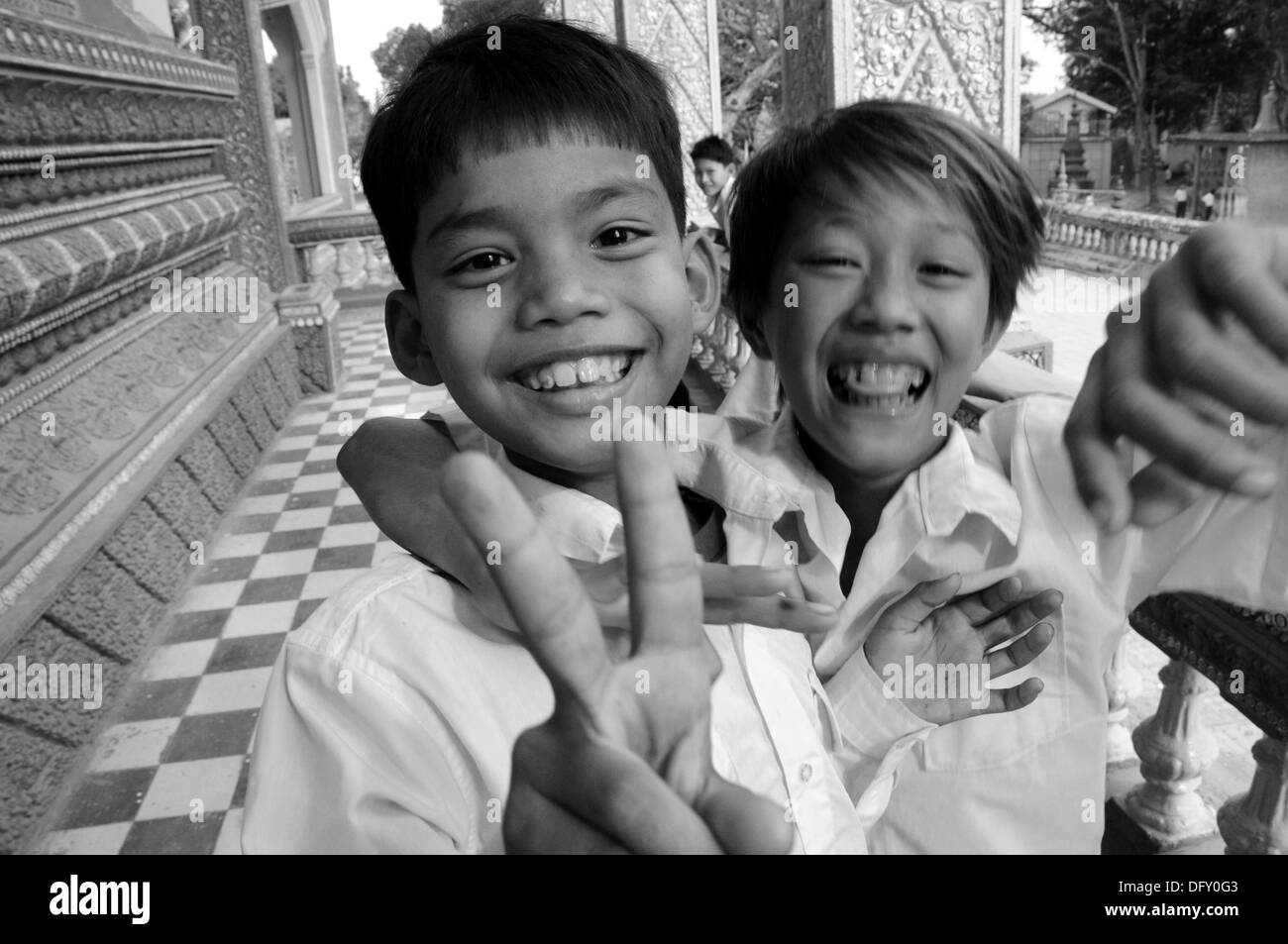Young asian boys Black and White Stock Photos & Images - Alamy
