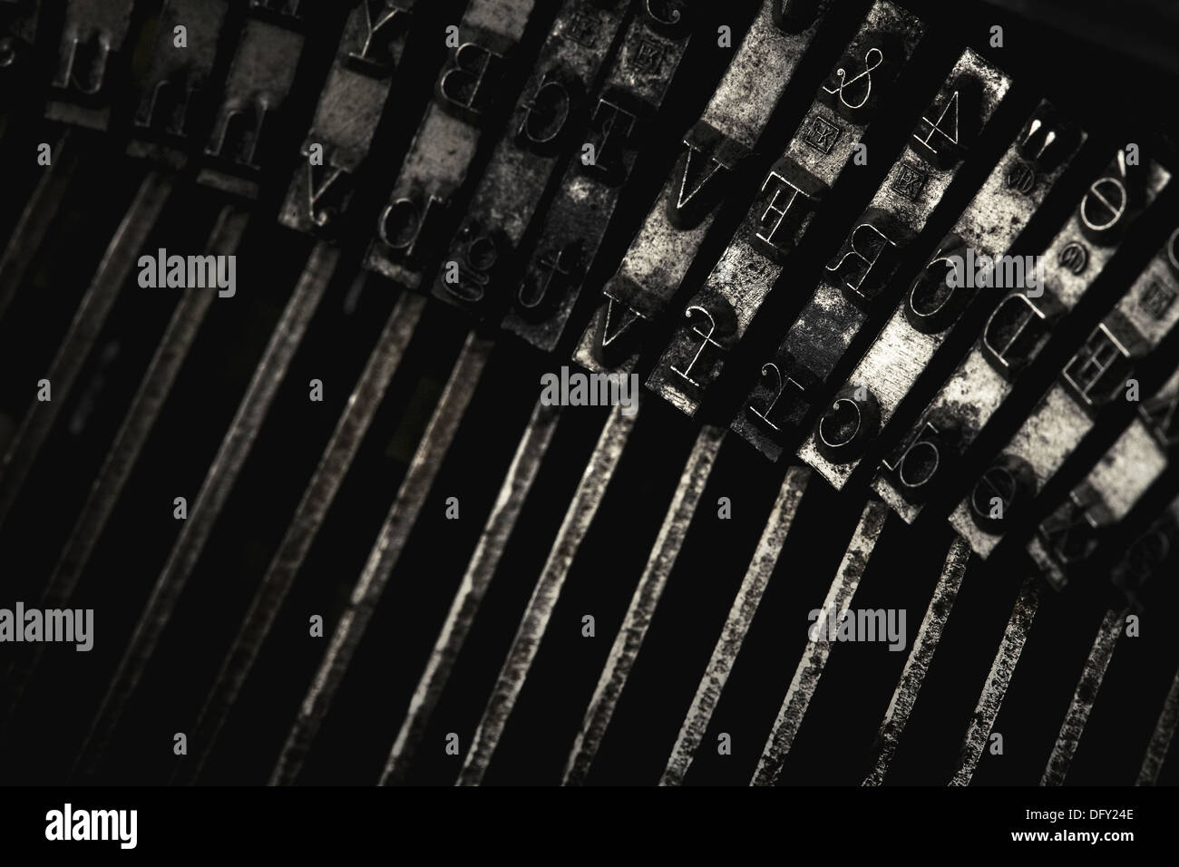 Typewriter machine keys Stock Photo Alamy