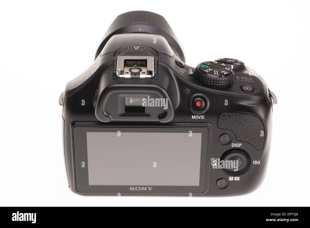 Photo equipment - Sony Alpha 3000 mirrorless camera Stock Photo