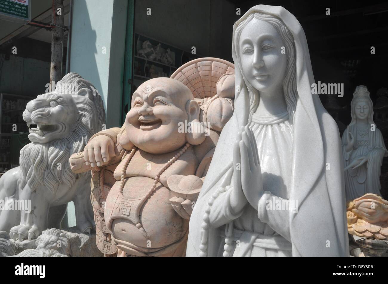Danang (Vietnam) marble statues sold at the Marble Mountains Stock Photo Alamy