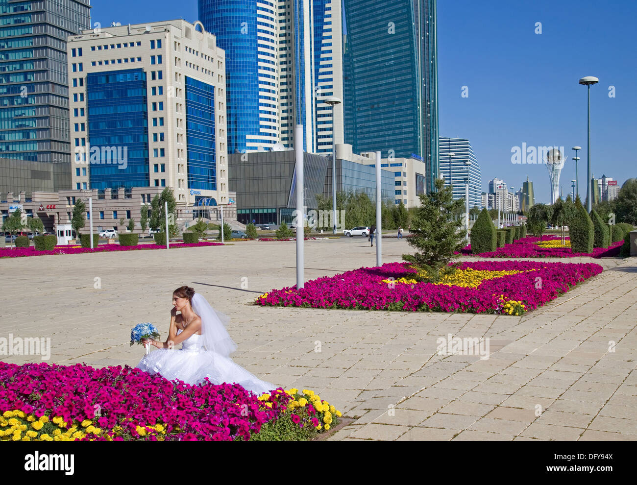 bride in Astana, Kazakhstan Stock Photo