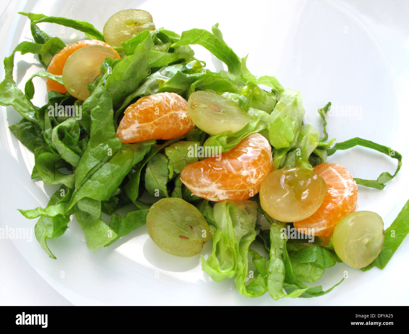 Grapes and mandarin salad Stock Photo Alamy